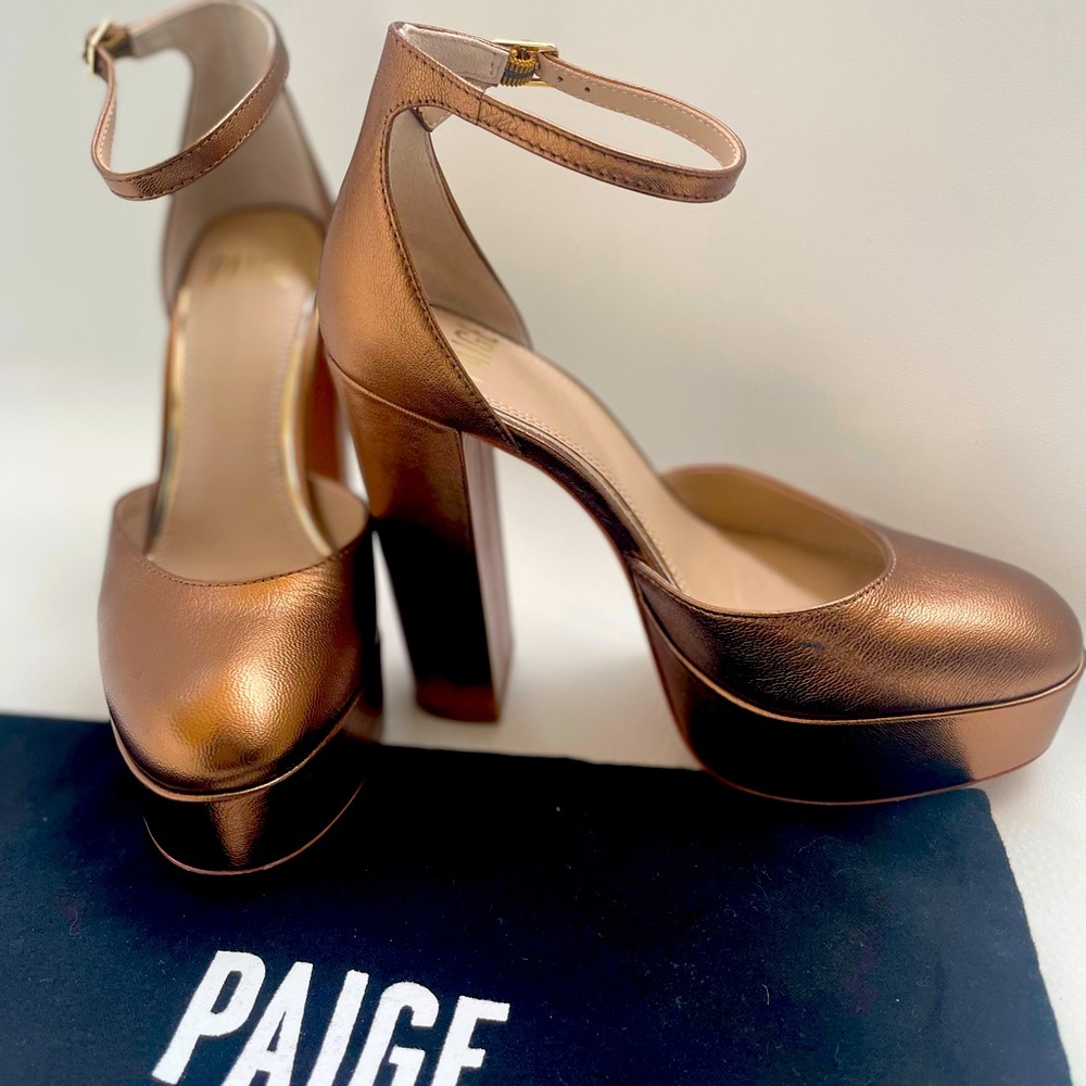 PAIGE Brown Heels Elegant Stiletto Pumps